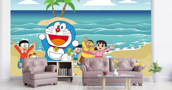 Doraemon Wallpaper Design For Kids Room