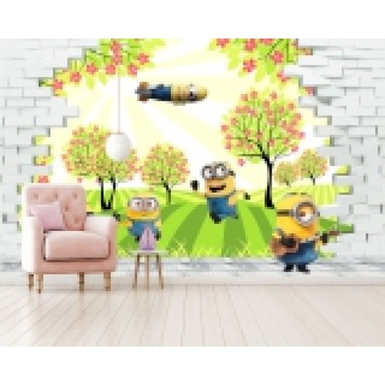 Minions 3D Bricks Wallpaper